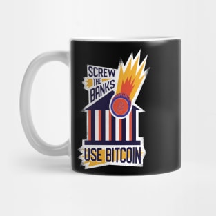 Screw the Banks use Bitcoin Crypto Merch Mug